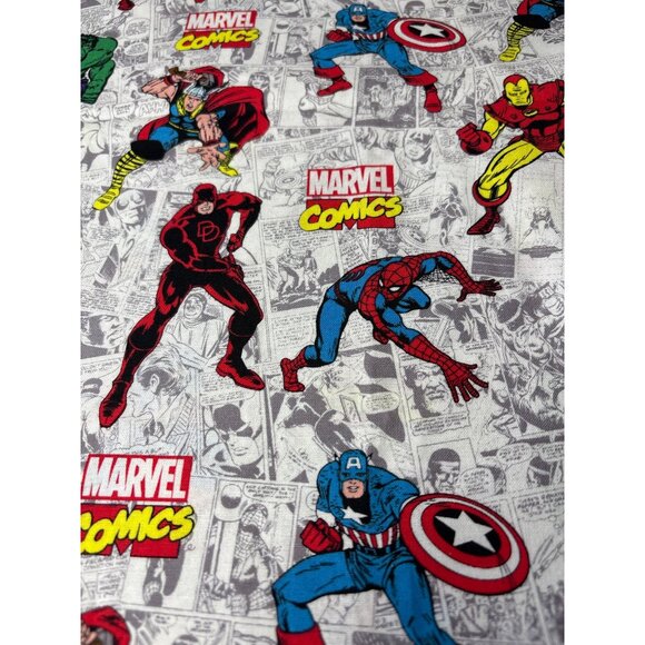 Marvel Comics Cotton Fabric 1/2 yard x 44" Featuring Classic Heroes Like Hulk Ir - Picture 2 of 12